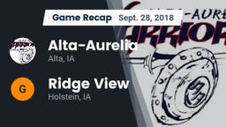 Recap: Alta-Aurelia  vs. Ridge View  2018