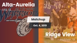 Matchup: Alta-Aurelia High vs. Ridge View  2019