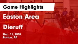 Easton Area  vs Dieruff  Game Highlights - Dec. 11, 2018