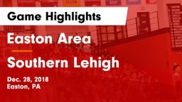 Easton Area  vs Southern Lehigh Game Highlights - Dec. 28, 2018