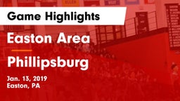 Easton Area  vs Phillipsburg  Game Highlights - Jan. 13, 2019