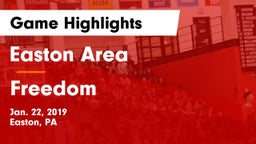 Easton Area  vs Freedom  Game Highlights - Jan. 22, 2019