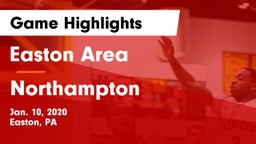 Easton Area  vs Northampton  Game Highlights - Jan. 10, 2020