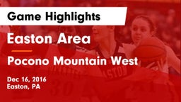 Easton Area  vs Pocono Mountain West  Game Highlights - Dec 16, 2016
