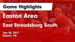 Easton Area  vs East Stroudsburg South  Game Highlights - Jan 20, 2017