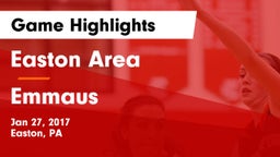 Easton Area  vs Emmaus  Game Highlights - Jan 27, 2017