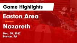 Easton Area  vs Nazareth  Game Highlights - Dec. 28, 2017