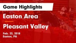 Easton Area  vs Pleasant Valley  Game Highlights - Feb. 23, 2018