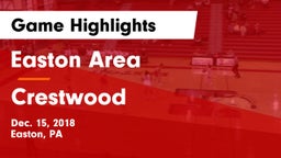 Easton Area  vs Crestwood  Game Highlights - Dec. 15, 2018