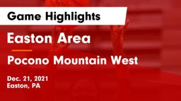 Easton Area  vs Pocono Mountain West  Game Highlights - Dec. 21, 2021