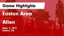Easton Area  vs Allen  Game Highlights - Sept. 3, 2019