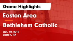 Easton Area  vs Bethlehem Catholic  Game Highlights - Oct. 10, 2019