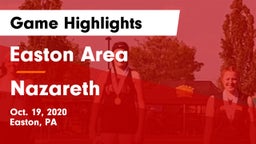 Easton Area  vs Nazareth  Game Highlights - Oct. 19, 2020