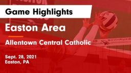 Easton Area  vs Allentown Central Catholic  Game Highlights - Sept. 28, 2021