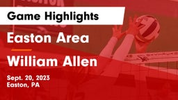 Easton Area  vs William Allen  Game Highlights - Sept. 20, 2023
