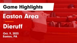 Easton Area  vs Dieruff  Game Highlights - Oct. 9, 2023