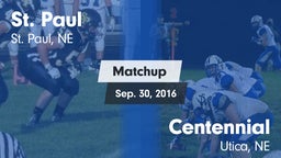 Matchup: St. Paul  vs. Centennial  2016