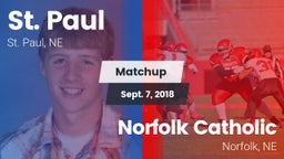 Matchup: St. Paul  vs. Norfolk Catholic  2018