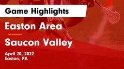 Easton Area  vs Saucon Valley  Game Highlights - April 20, 2022