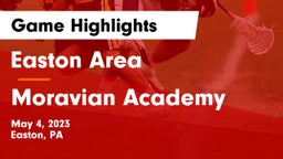 Easton Area  vs Moravian Academy  Game Highlights - May 4, 2023