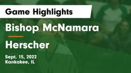 Bishop McNamara  vs Herscher  Game Highlights - Sept. 15, 2022
