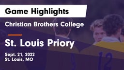 Christian Brothers College  vs St. Louis Priory  Game Highlights - Sept. 21, 2022