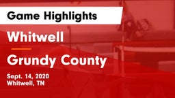 Whitwell  vs Grundy County Game Highlights - Sept. 14, 2020