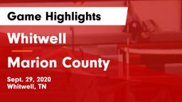 Whitwell  vs Marion County Game Highlights - Sept. 29, 2020