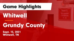 Whitwell  vs Grundy County  Game Highlights - Sept. 15, 2021