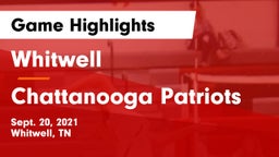 Whitwell  vs Chattanooga Patriots Game Highlights - Sept. 20, 2021