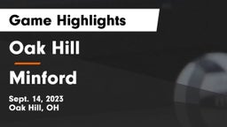 Oak Hill  vs Minford  Game Highlights - Sept. 14, 2023