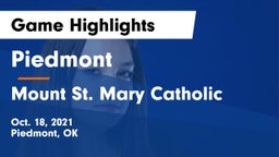Piedmont  vs Mount St. Mary Catholic  Game Highlights - Oct. 18, 2021