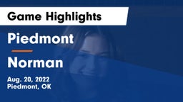 Piedmont  vs Norman  Game Highlights - Aug. 20, 2022