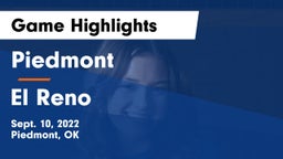 Piedmont  vs El Reno  Game Highlights - Sept. 10, 2022