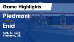 Piedmont  vs Enid  Game Highlights - Aug. 22, 2023