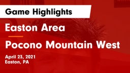 Easton Area  vs Pocono Mountain West Game Highlights - April 23, 2021