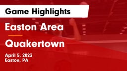 Easton Area  vs Quakertown  Game Highlights - April 5, 2023