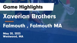 Xaverian Brothers  vs Falmouth , Falmouth MA Game Highlights - May 20, 2023