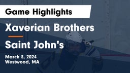 Xaverian Brothers  vs Saint John's  Game Highlights - March 3, 2024