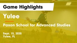Yulee  vs Paxon School for Advanced Studies Game Highlights - Sept. 15, 2020