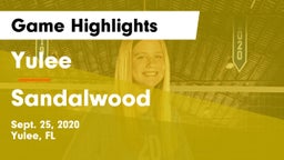Yulee  vs Sandalwood  Game Highlights - Sept. 25, 2020