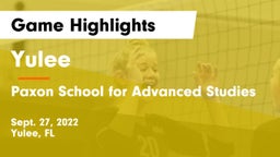 Yulee  vs Paxon School for Advanced Studies Game Highlights - Sept. 27, 2022