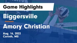 Biggersville  vs Amory Christian Game Highlights - Aug. 16, 2022