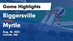 Biggersville  vs Myrtle  Game Highlights - Aug. 30, 2022
