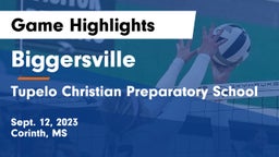 Biggersville  vs Tupelo Christian Preparatory School Game Highlights - Sept. 12, 2023