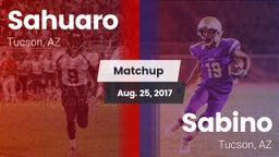 Matchup: Sahuaro  vs. Sabino  2017