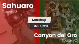 Matchup: Sahuaro  vs. Canyon del Oro  2018