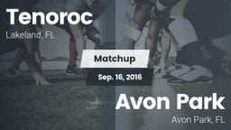 Matchup: Tenoroc  vs. Avon Park  2016