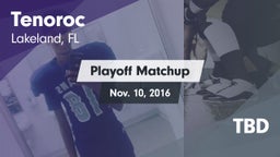 Matchup: Tenoroc  vs. TBD 2016