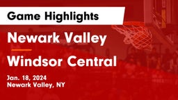 Newark Valley  vs Windsor Central  Game Highlights - Jan. 18, 2024